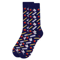 Men's School Supplies Novelty Socks NVS1762 - Bundle Bus