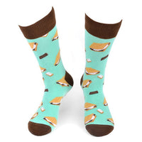 Men's S'mores Novelty Socks - NVS19552-TQ - Bundle Bus