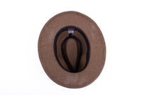 Men's S/S Flat Brim Black Banded Fashion Fedora hat-FSS17137 - Bundle Bus