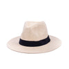 Men's S/S Flat Brim Black Banded Fashion Fedora hat-FSS17137 - Bundle Bus