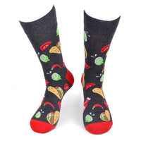 Men's Tacos Novelty Socks - NVS19553-BK - Bundle Bus