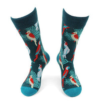 Men's Tropical Birds Novelty Socks - NVS19584 - Bundle Bus