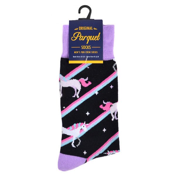 Men's Unicorn Novelty Socks - NVS19579-BK - Bundle Bus