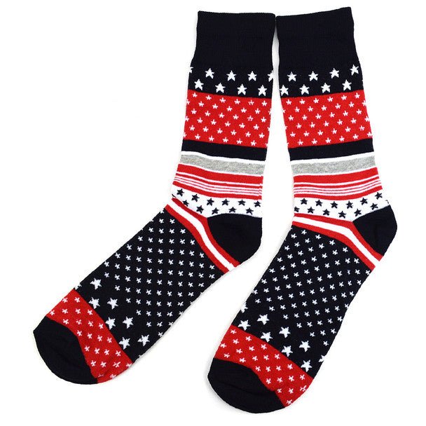 Men's USA Patriotic Novelty Socks NVS1737 - Bundle Bus