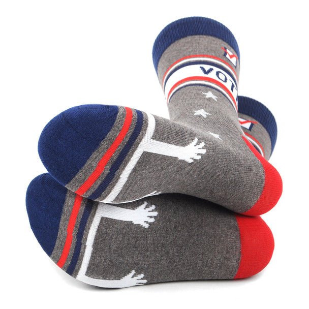 Men's Vote Novelty Socks - NVS19565-GRY - Bundle Bus
