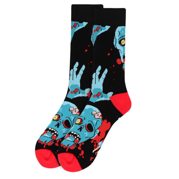 Men's Zombie Novelty Socks - NVS19512-BK - Bundle Bus