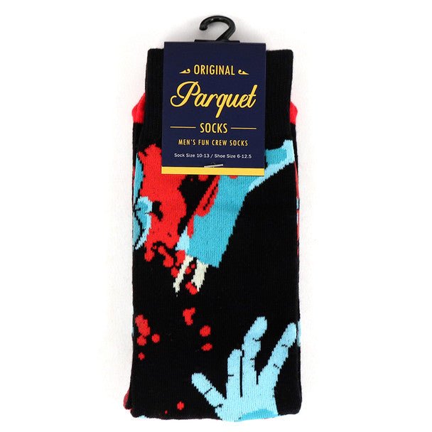 Men's Zombie Novelty Socks - NVS19512-BK - Bundle Bus