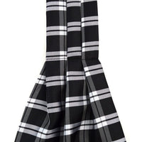Plaid Pattern Microfiber Poly Woven Ascot With Hooks - PPA1712 - Bundle Bus