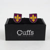 Purple Fleur de Lis Novelty Cufflink NCL1703 - Bundle Bus