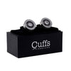 Silver Gun Metal Round Cufflinks-CL1830 - Bundle Bus