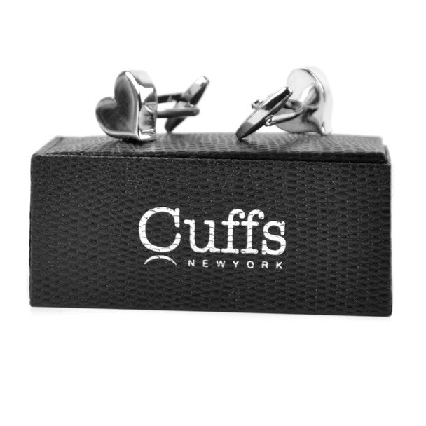Silver Love Heart Novelty Cufflink NCL1708-1 - Bundle Bus