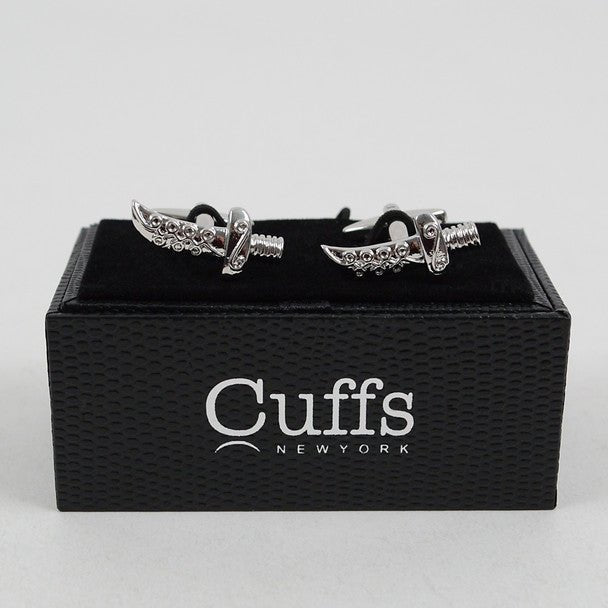 Silver Pirate Dagger Sword Novelty Cufflink NCL1705-1 - Bundle Bus