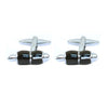 Silver-tone "Fountain Pen" Brass Novelty Cufflink - Bundle Bus