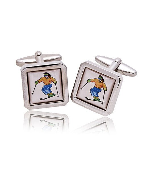 Skiing Novelty Cufflink NCL3632 - Bundle Bus