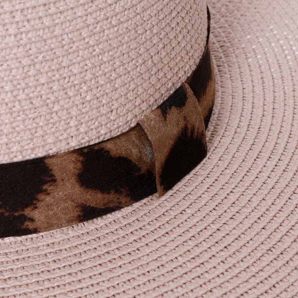 Women Summer Leopard Print Sun Hat -LFH190107 - Bundle Bus