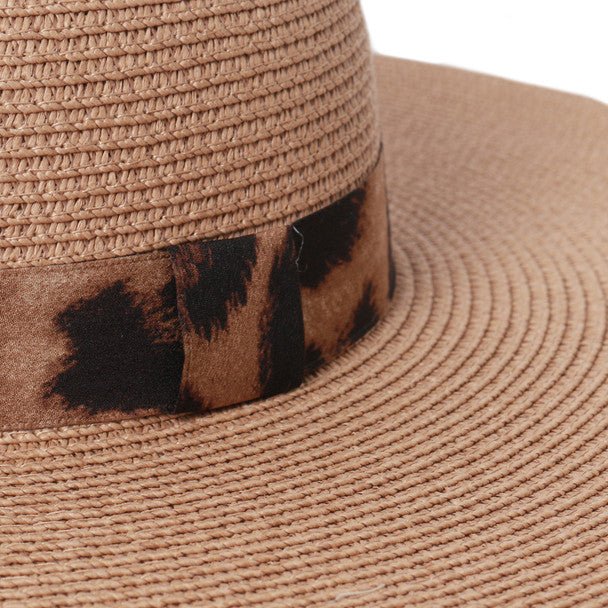 Women Summer Leopard Print Sun Hat -LFH190107 - Bundle Bus