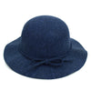 Women's Polyester Felt Floppy Short Brim Bowknot Hat LWH7304 - Bundle Bus