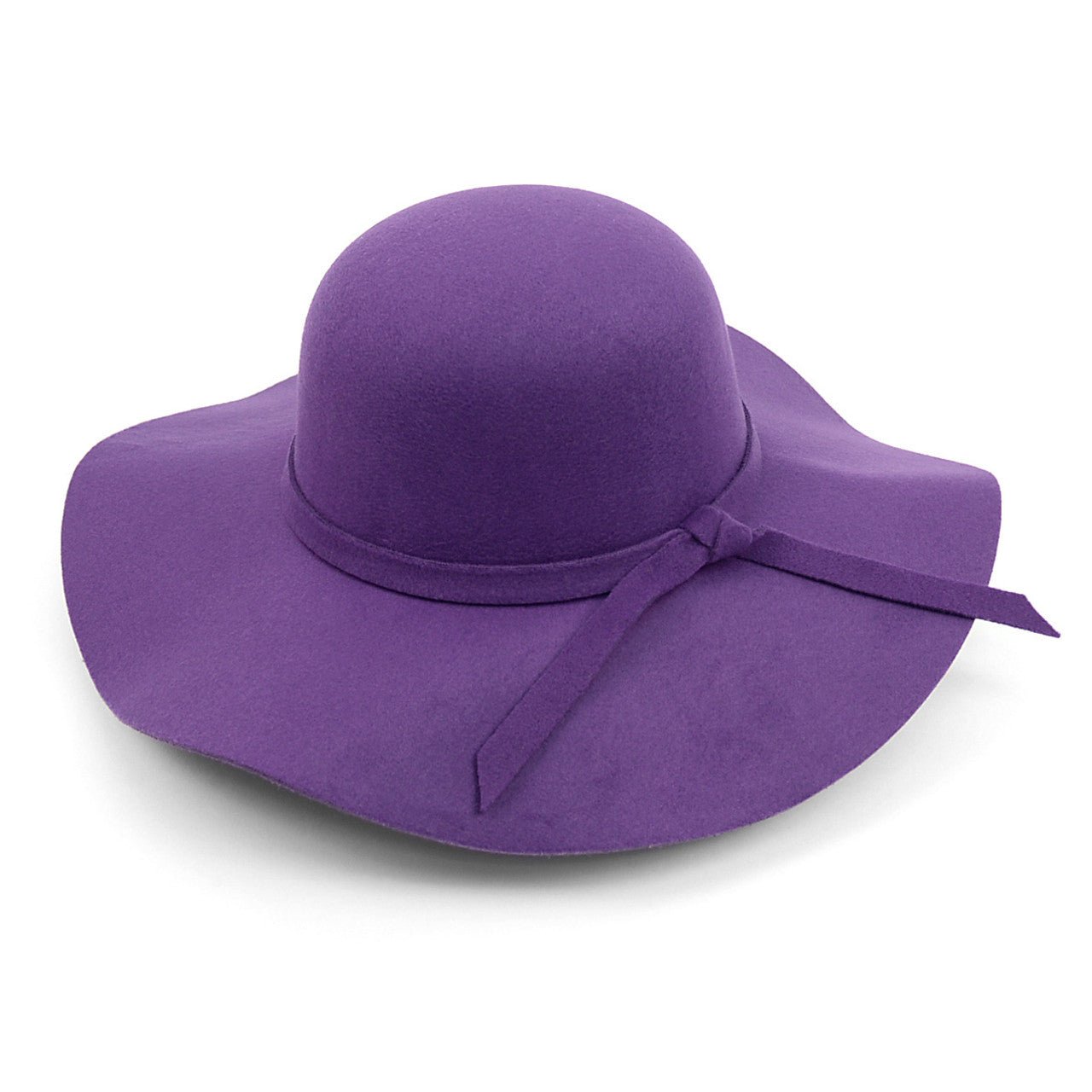 Women's Polyester Felt Floppy Wide Brim Bowknot Hat LWH10057 - Bundle Bus