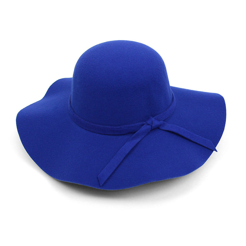Women's Polyester Felt Floppy Wide Brim Bowknot Hat LWH10057 - Bundle Bus