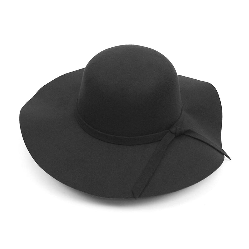 Women's Polyester Felt Floppy Wide Brim Bowknot Hat LWH10057 - Bundle Bus