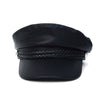 Women's Spring/Summer Black Leather Baker Cap - LSBC1200 - Bundle Bus