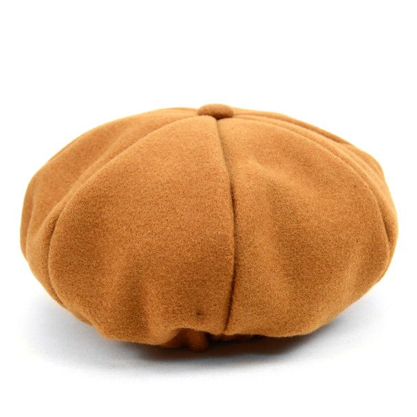 Women's Wool Beret Style Cabbie Baker Cap - LWC5027 - Bundle Bus