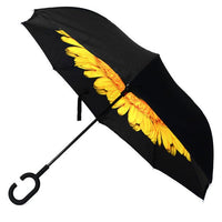 Yellow Flower Double Layer Inverted Umbrella - IUM18058 - Bundle Bus